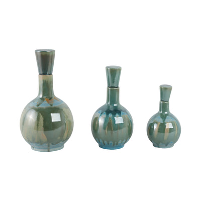 S/3 9/12/14 Keizer Ceramic Bottles