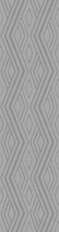 Light Gray Rug with Geometric Pattern