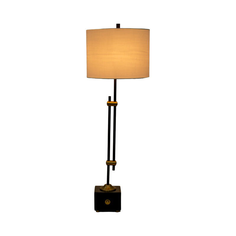 36 Hilliard Marble Buffet Table Lamp, Gold/black