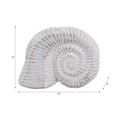 12 Wooden Snail Decor, Wht