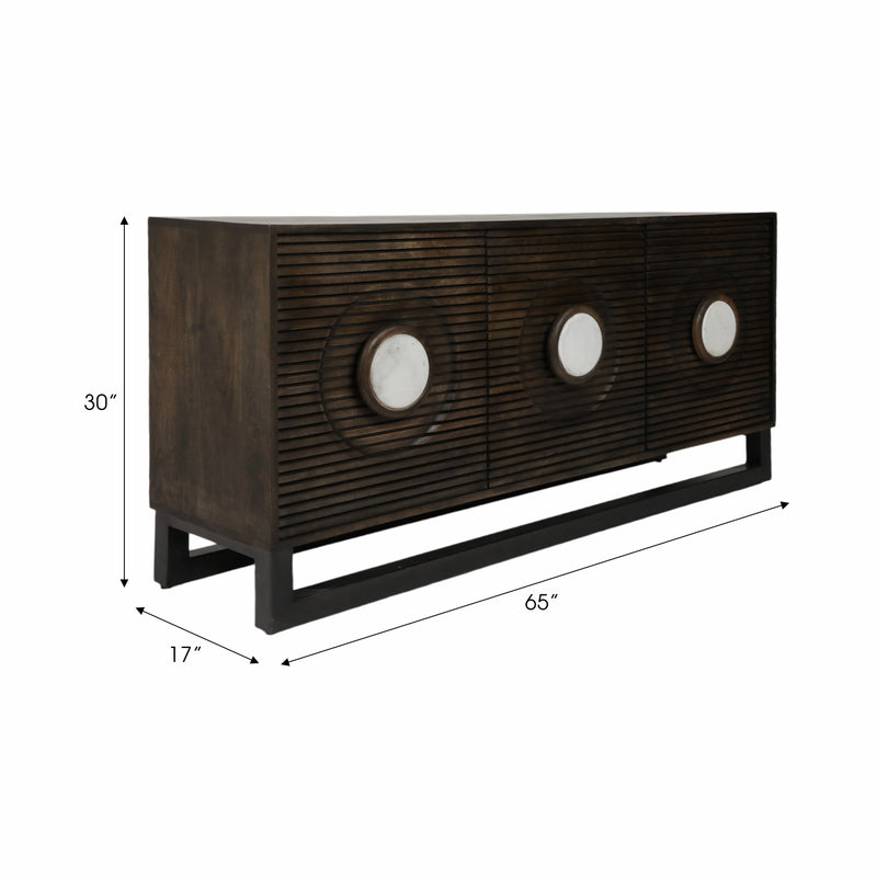 65 Frye Wood And Marble Sideboard