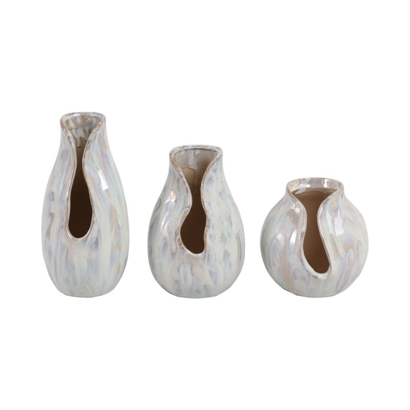 S/3 5/7/8 Pendelton Ceramic Vases