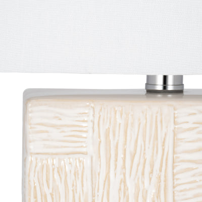 Ceramic 31'' Textured Table Lamp, White