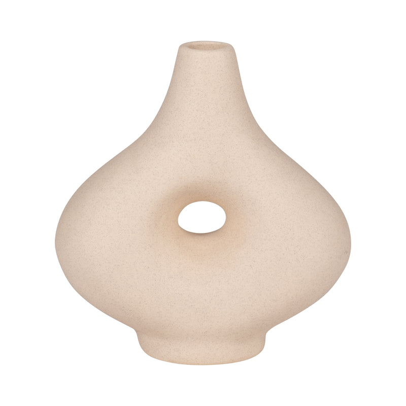 CER, 7 SHORT OPEN CUT-OUT NOMAD VASE, IVORY