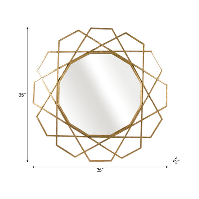 METAL 35 GEOMETRIC MIRROR, GOLD WB