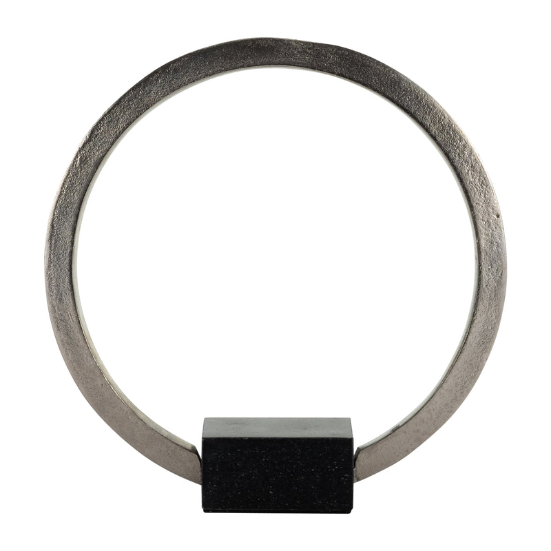 METAL,12,STANDING RING W/BASE ,NICKEL/BLACK