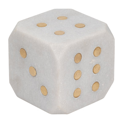 Marble, 4 Dice, White