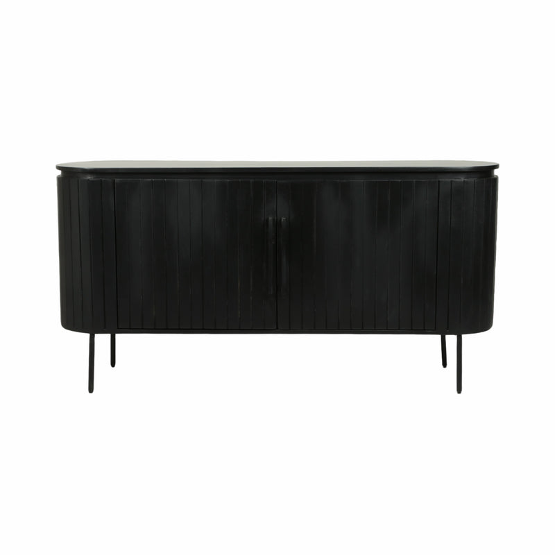 60x31 Ribbed Cabinet, Black