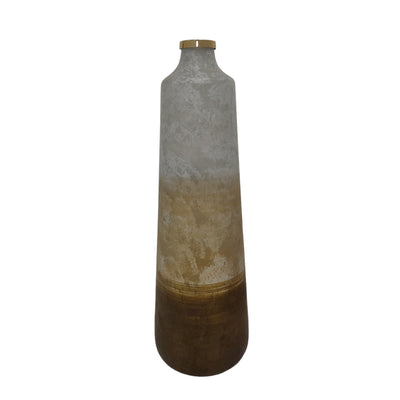 25 Gold Ombre Floor Vase, White/gold