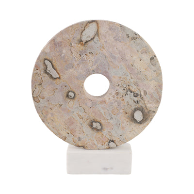 12 Pompano Beige Marble Disk Statuary