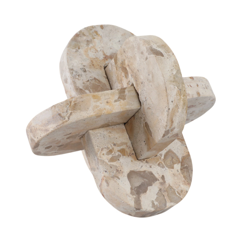 9 Pompano Large Beige Marble Knot