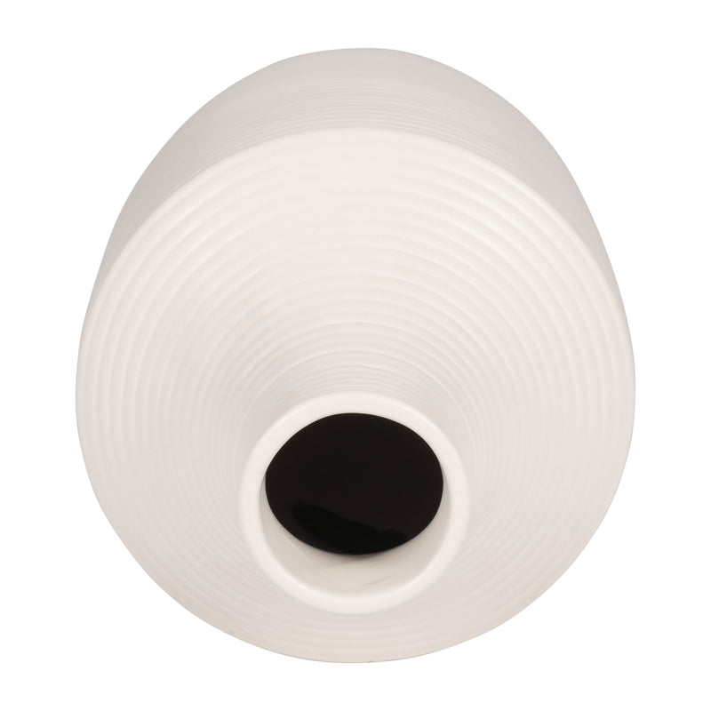 CER, 12 LINES VASE, WHITE