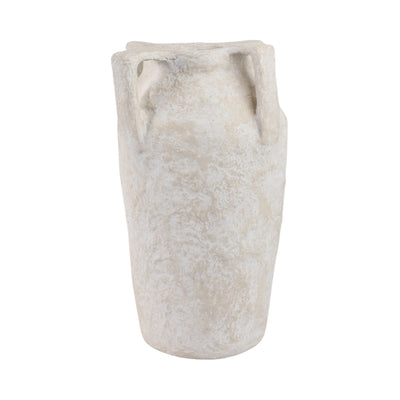 20x12 Paper Mache Handle Vase, White