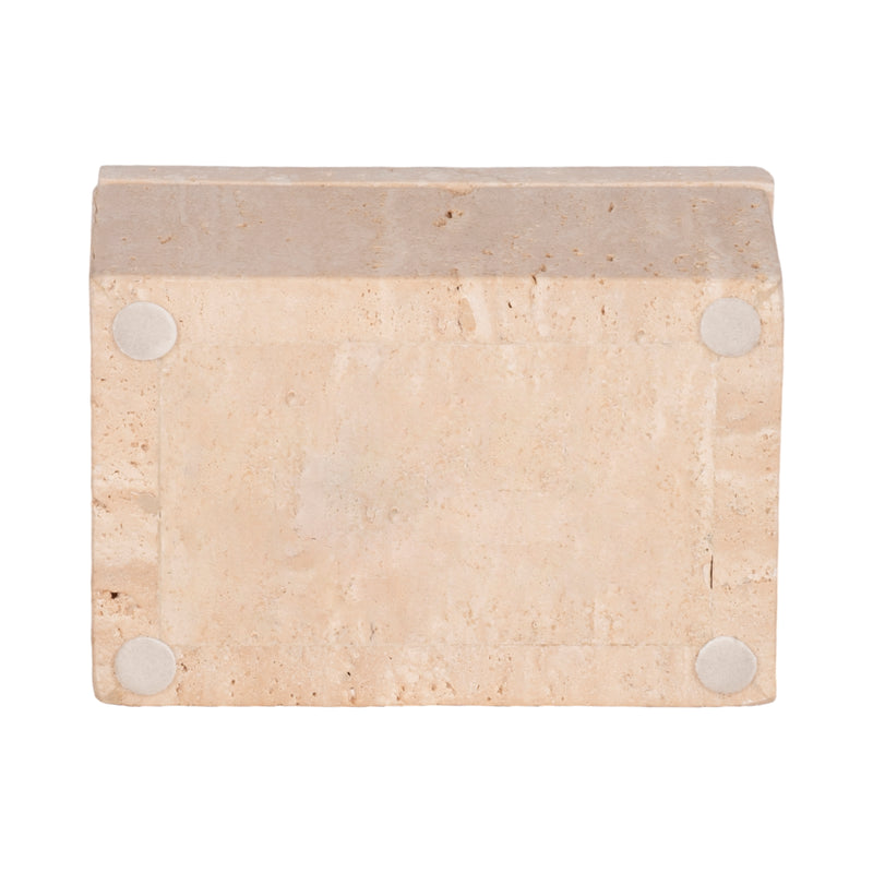 6 Travertine Box, Tan