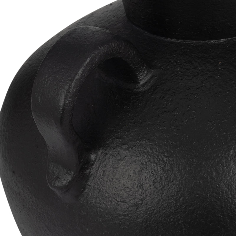 TERRACOTTA, 17 ORGANIC JUG WITH 2 HANDLES, BLACK