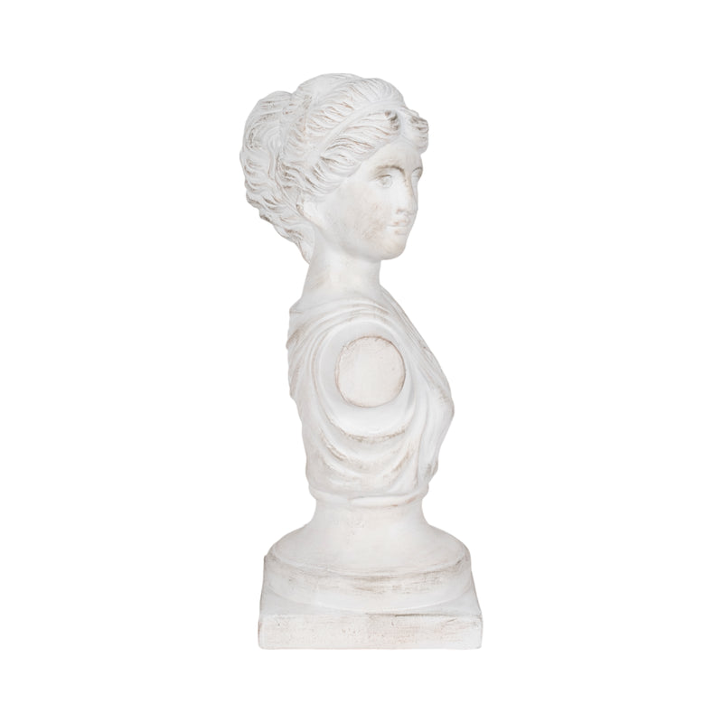 20 Venus Bust Distressed Resin, White