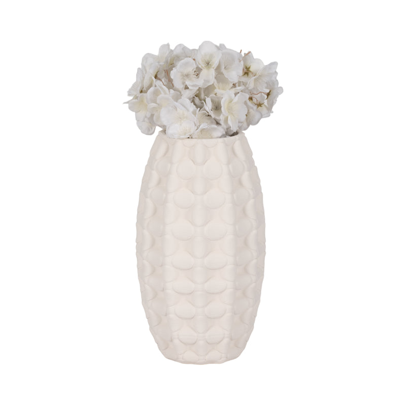 12 ALEXANDER 3D PRINTED VASE, IVORY/BEIGE