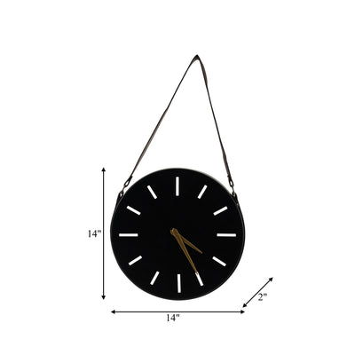 METAL, 14 WALL CLOCK, BLACK