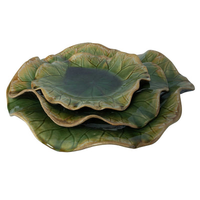 Abella Green Ceramic Wall Decor, S/3