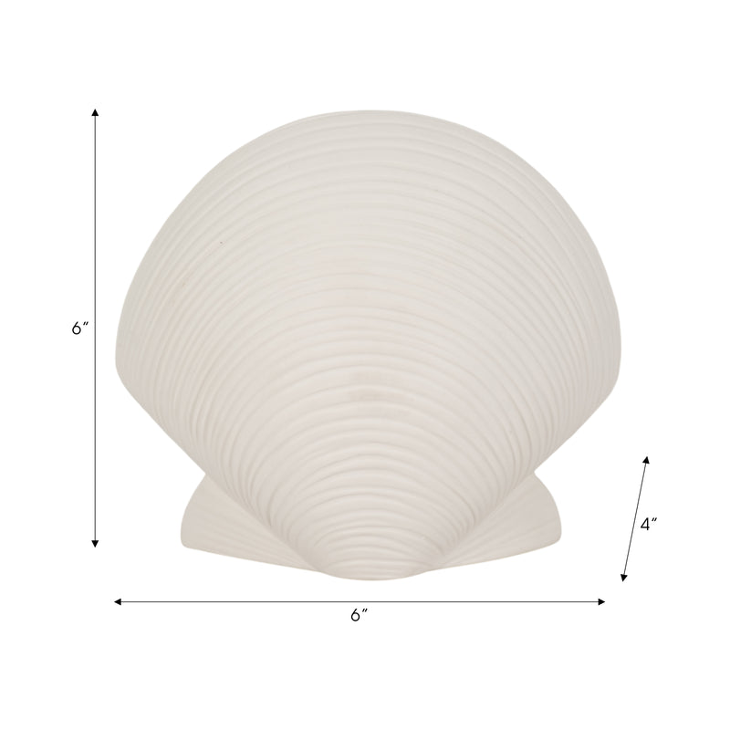 6 Seashell Decor, White