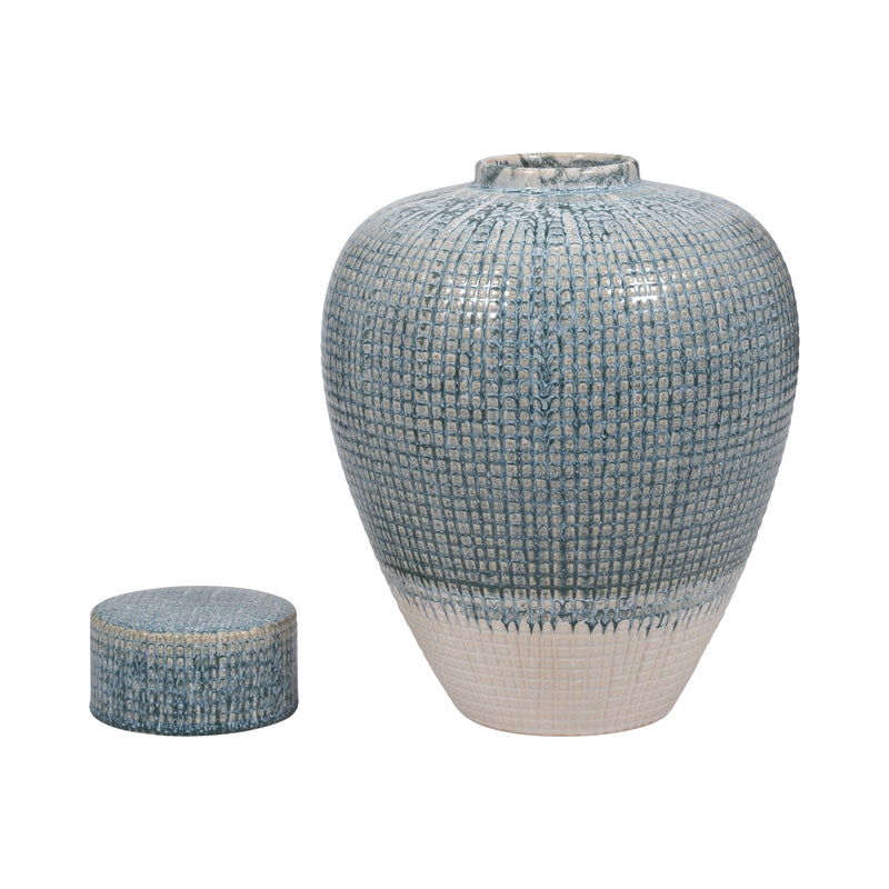 11 KASHION SMALL BLUE LIDDED JAR