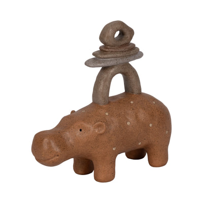 8 Hippo With Stacked Stones, Multi