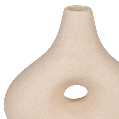 CER, 7 SHORT OPEN CUT-OUT NOMAD VASE, IVORY