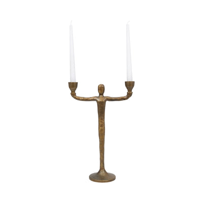 METAL, 15 2 TAPER CANDELABRA, GOLD