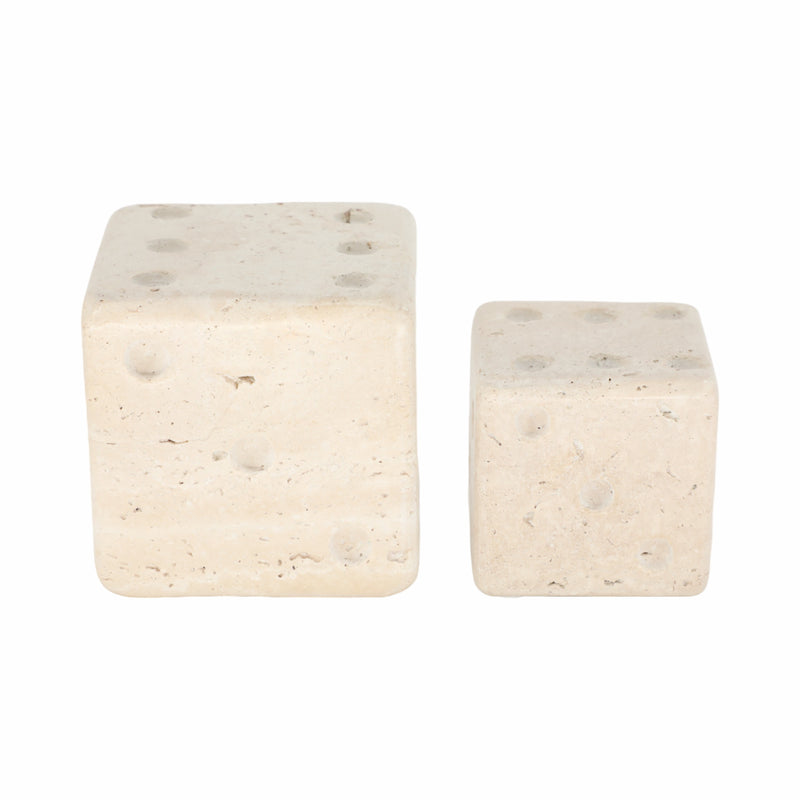 S/2 3/4 Mistry Travertine Dice