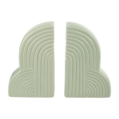 CER, S/2 13X10 ARCHES BOOKENDS, CUCUMBER