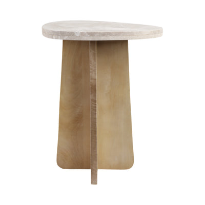 24 Corvus Marble And Wood Accent Table