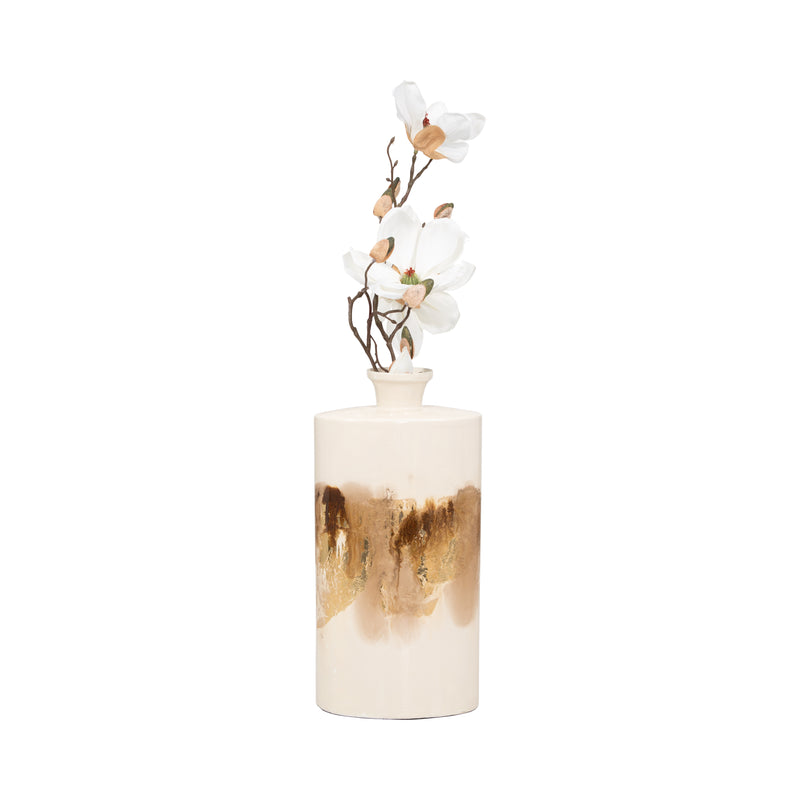 METAL, 15 FLASK VASE, PEARL/GOLD