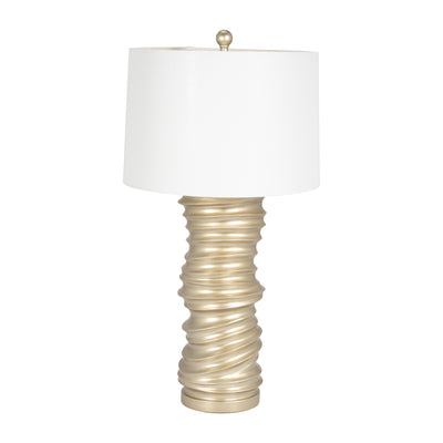 Resin 29 Stacking Rings Table Lamp, Champagne