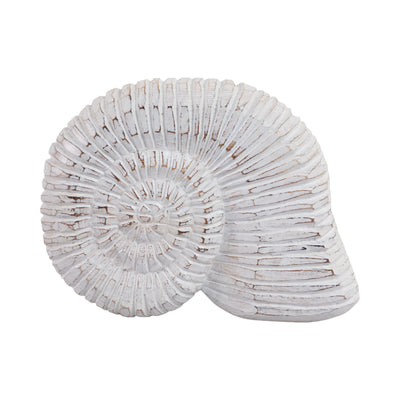 12 Wooden Snail Decor, Wht