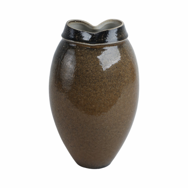 12 Callen Tall Porcelain Vase, Brown