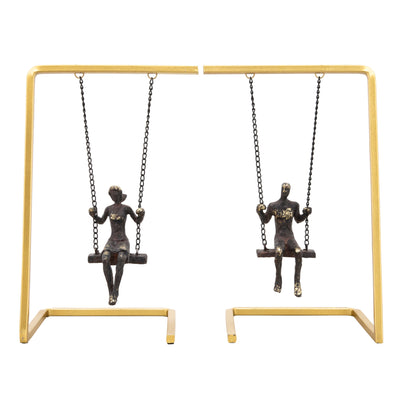 SWINGING PEOPLE BOOKENDS S/2