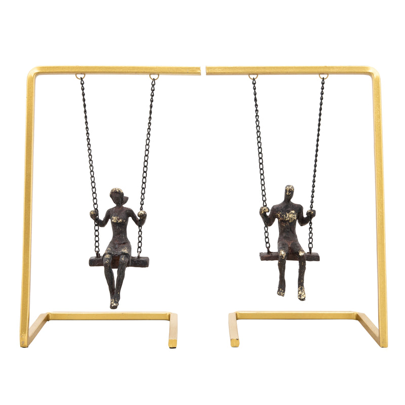 SWINGING PEOPLE BOOKENDS S/2