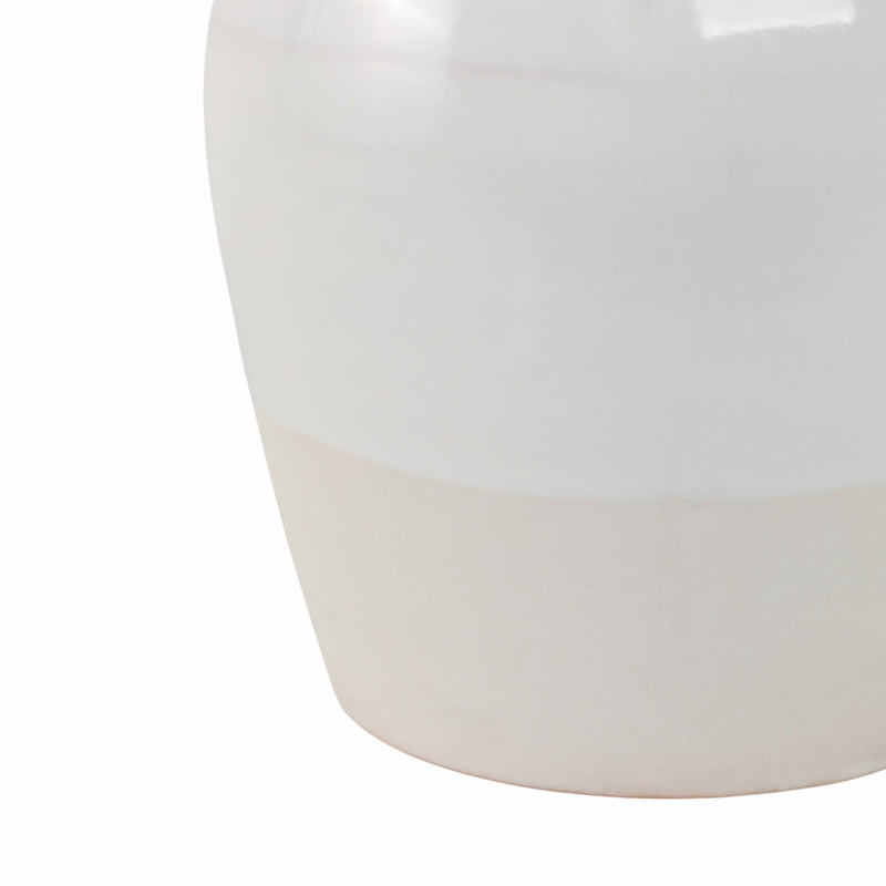 CLAY, 11 2-TONE REACTIVE VASE, IVORY