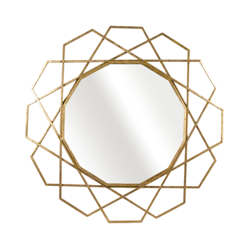 METAL 35 GEOMETRIC MIRROR, GOLD WB