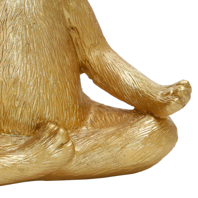 Polyresin 7 Yoga Dog, Gold