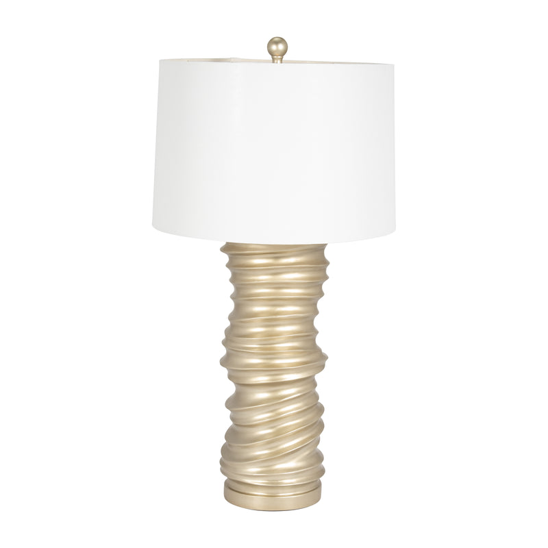 Resin 29 Stacking Rings Table Lamp, Champagne