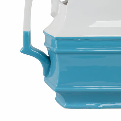 White/blue Ceramic Pitcher