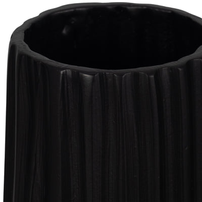 Metal, 19 Jesson Medium Black Vase