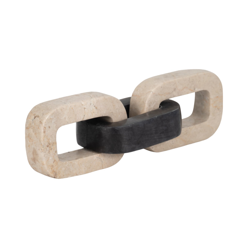 11 3-link Onyx Marble Chain, Beige