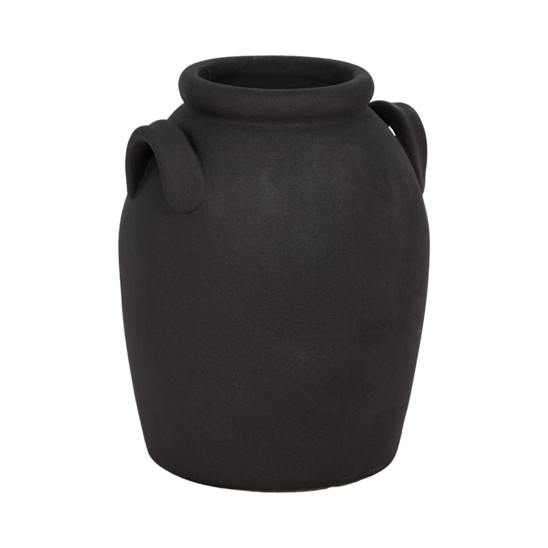 6 Rough Finish Jug With Handles, Black