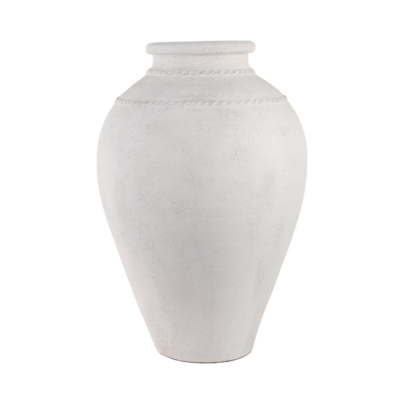 30 Terracotta Floor Vase, Ivory