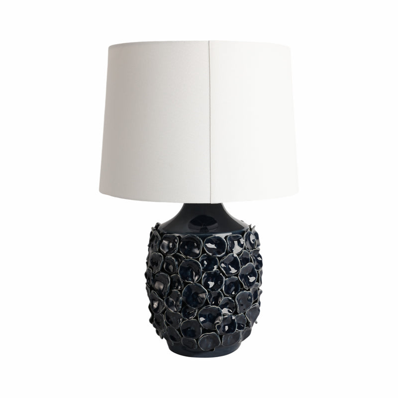 25 Coastal Discs Table Lamp, Navy Blue