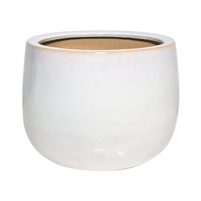 S/3 6/9/11 Reactive Ombre Planters, Ivory