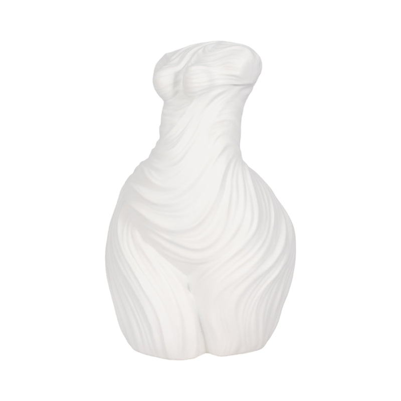 11 Curvy Ribbed Sculpture, White