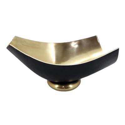 16 Rouen Black And Gold Bowl